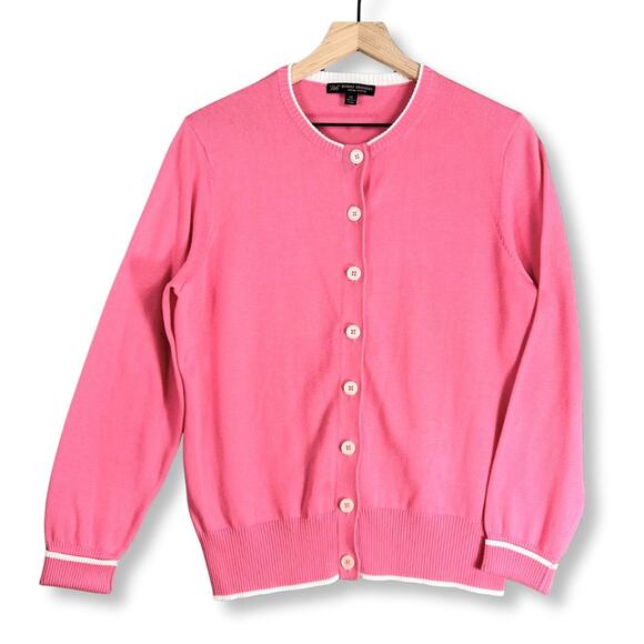 Brooks Brothers Sweaters - "346" Brooks Brothers Supima Pink Button Cardigan Sweater XL Barbiecore Preppy